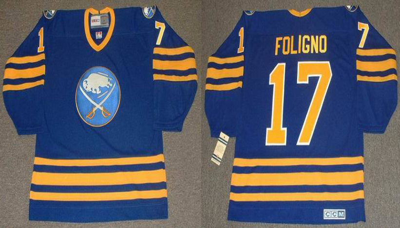 2019 Men Buffalo Sabres #17 Foligno blue CCM NHL jerseys->buffalo sabres->NHL Jersey